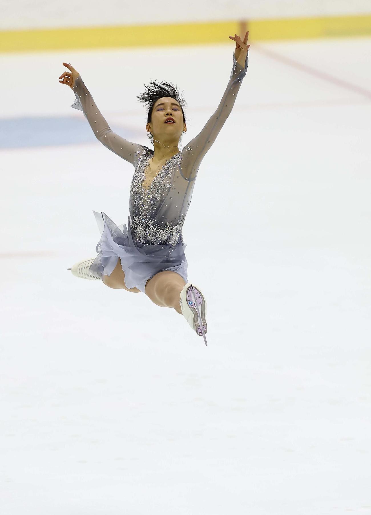 近畿選手権大会　華麗な演技を見せる三原舞依（撮影・上田博志）