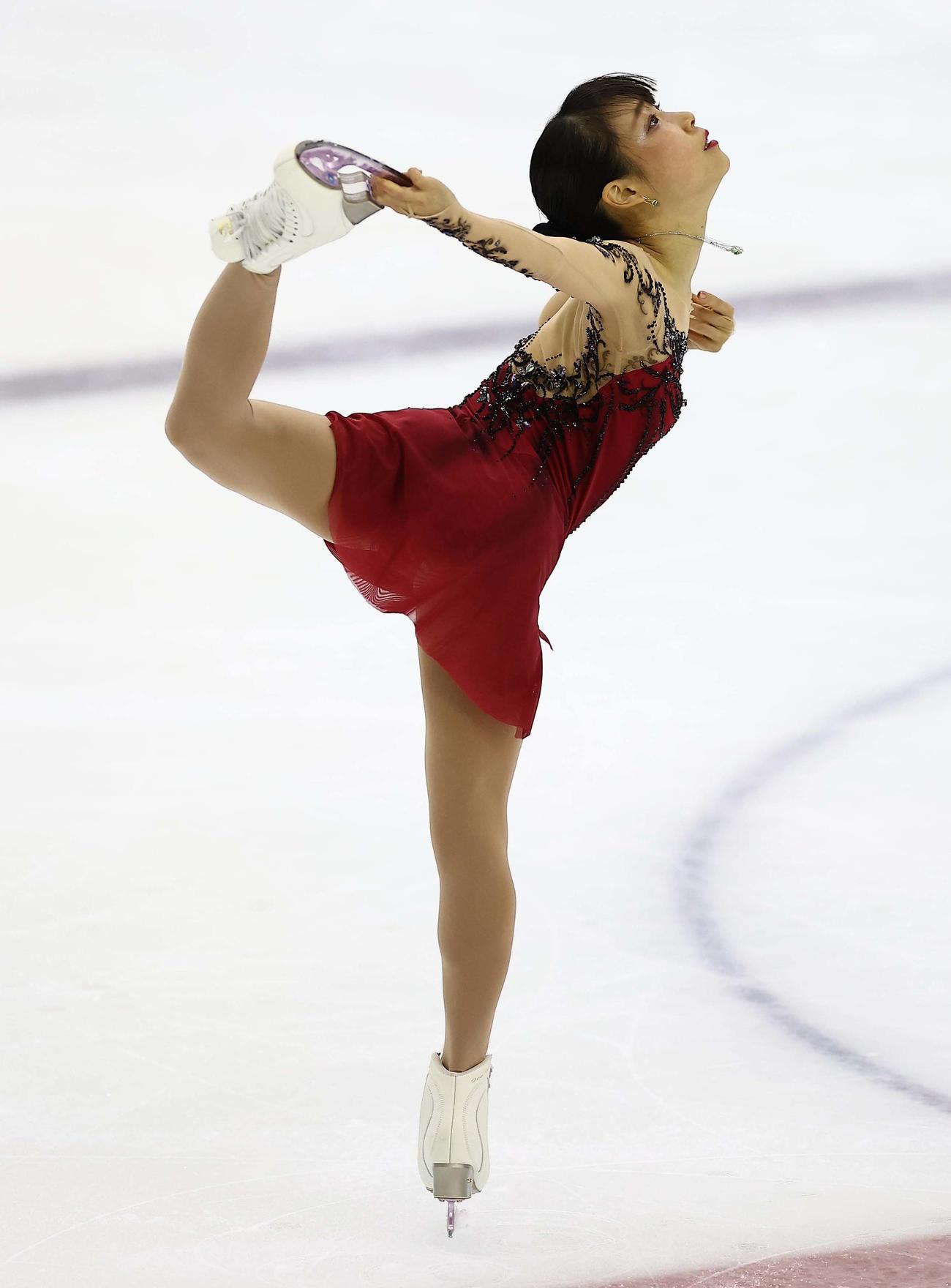 近畿選手権大会　華麗な演技を披露し優勝した三原舞依（撮影・上田博志）