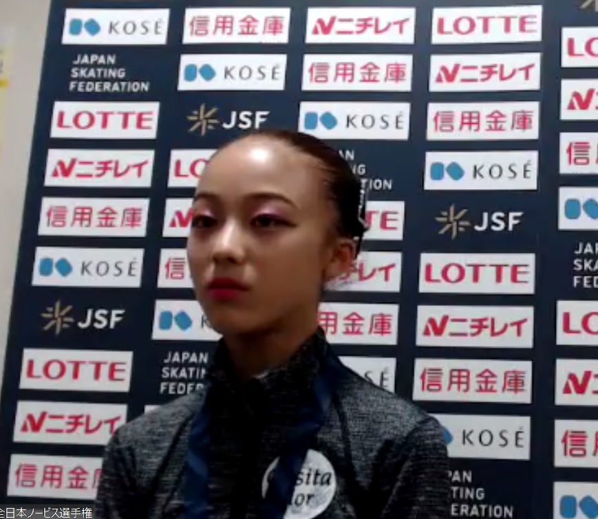 全日本ノービス選手権のノービスA女子を制した上園恋奈