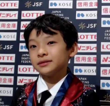 全日本選手権ノービスB男子で優勝した吉野