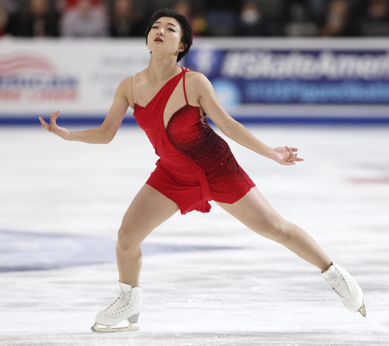 女子で優勝した坂本花織のフリー＝ノーウッド（ISU提供・ゲッティ＝共同）