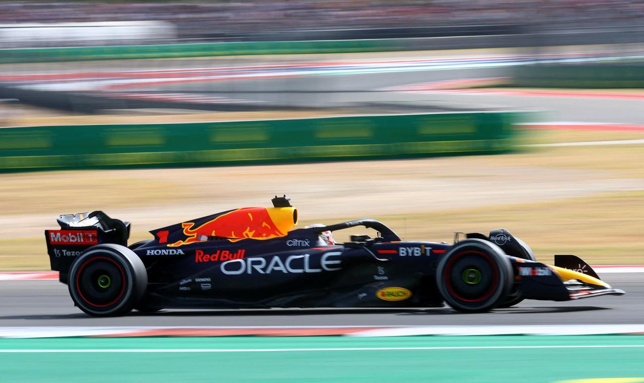 USGP　サーキットを走るレッドブルのフェルスタッペン（ロイター）