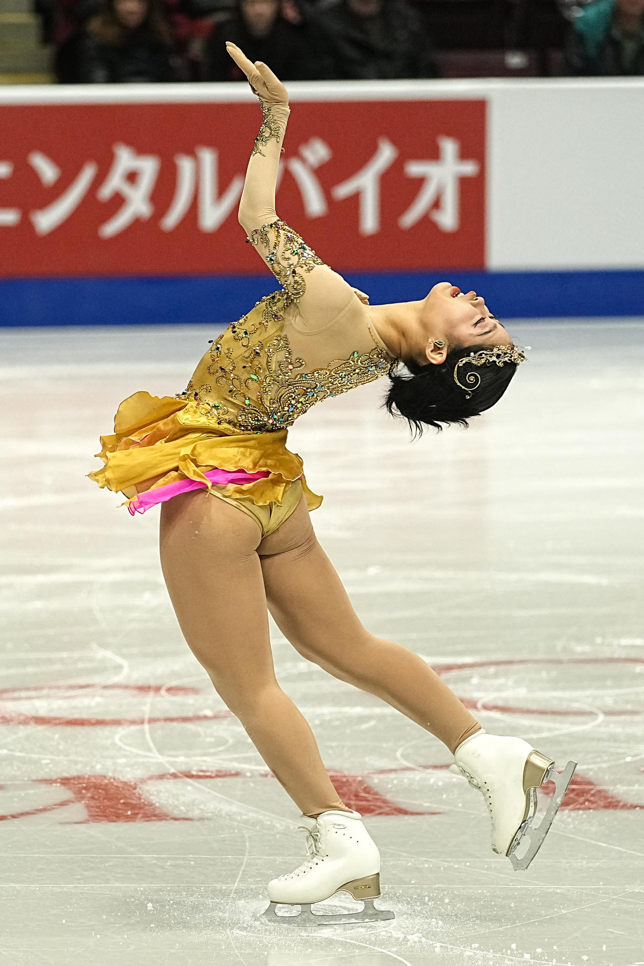 グランプリ（GP）シリーズ2戦スケートカナダ　女子SP　演技する横井ゆは菜（USA TODAY＝ロイター）