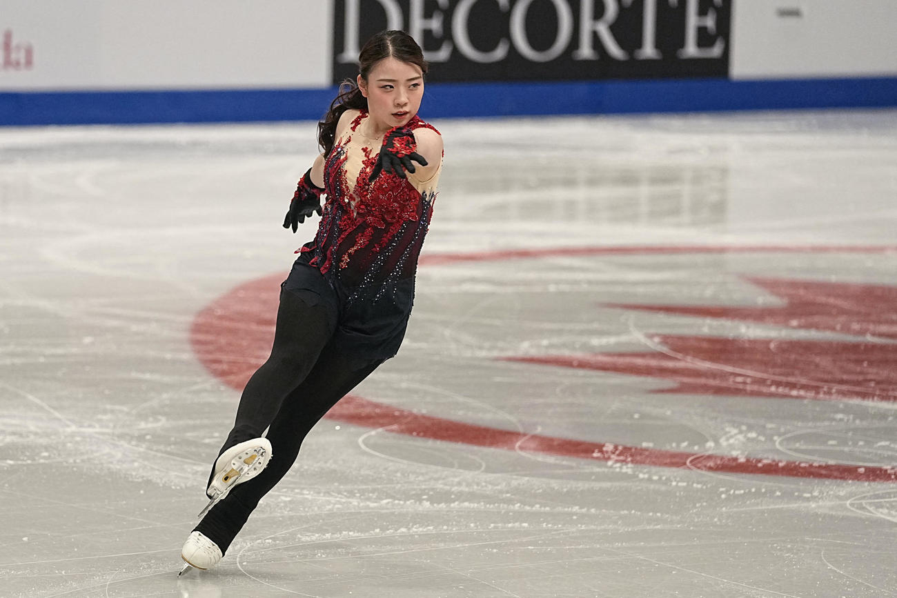 グランプリ（GP）シリーズ2戦スケートカナダ　女子SP　演技する紀平梨花（USA TODAY＝ロイター）