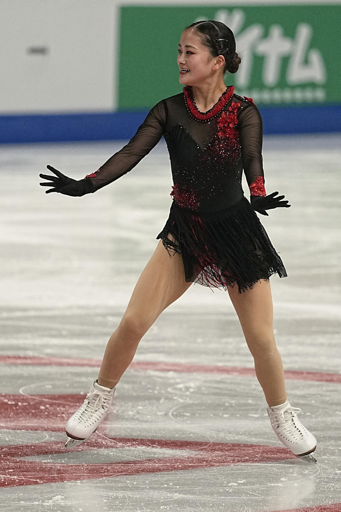 グランプリ（GP）シリーズ2戦スケートカナダ　女子SP　演技する渡辺倫果（USA TODAY＝ロイター）