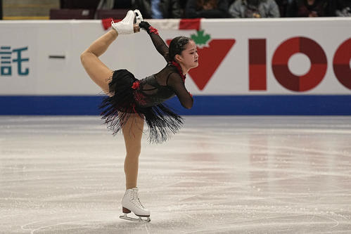 グランプリ（GP）シリーズ2戦スケートカナダ　女子SP　演技する渡辺倫果（USA TODAY＝ロイター）