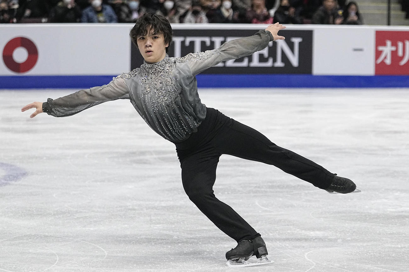 グランプリ（GP）シリーズ第2戦スケートカナダ　男子フリー　演技をする宇野昌磨（USA TODAY＝ロイター）