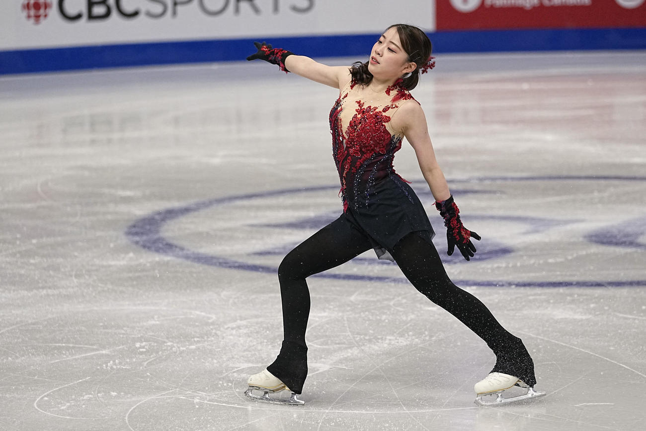 グランプリ（GP）シリーズ2戦スケートカナダ　女子SP　演技する紀平梨花（USA TODAY＝ロイター）
