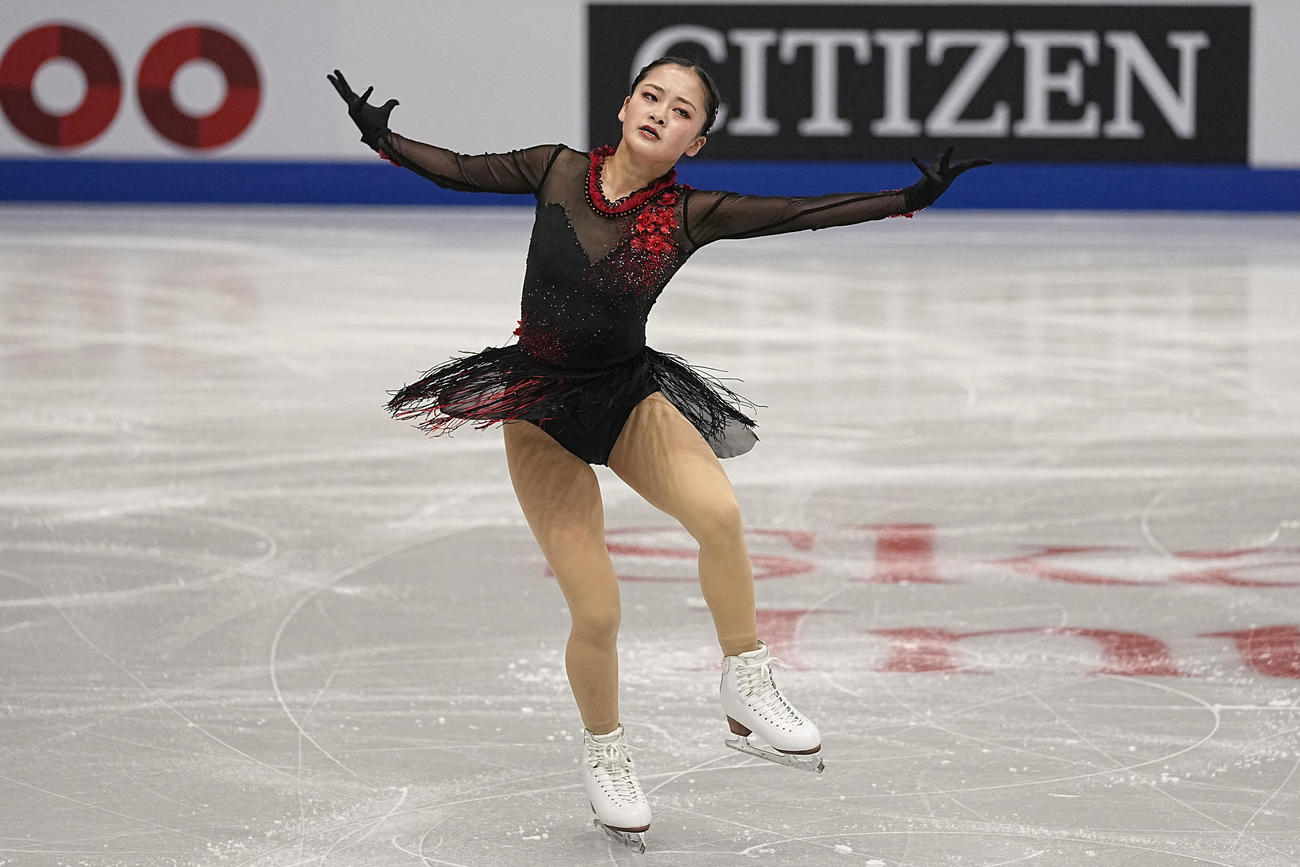 グランプリ（GP）シリーズ2戦スケートカナダ　女子SP　演技する渡辺倫果（USA TODAY＝ロイター）