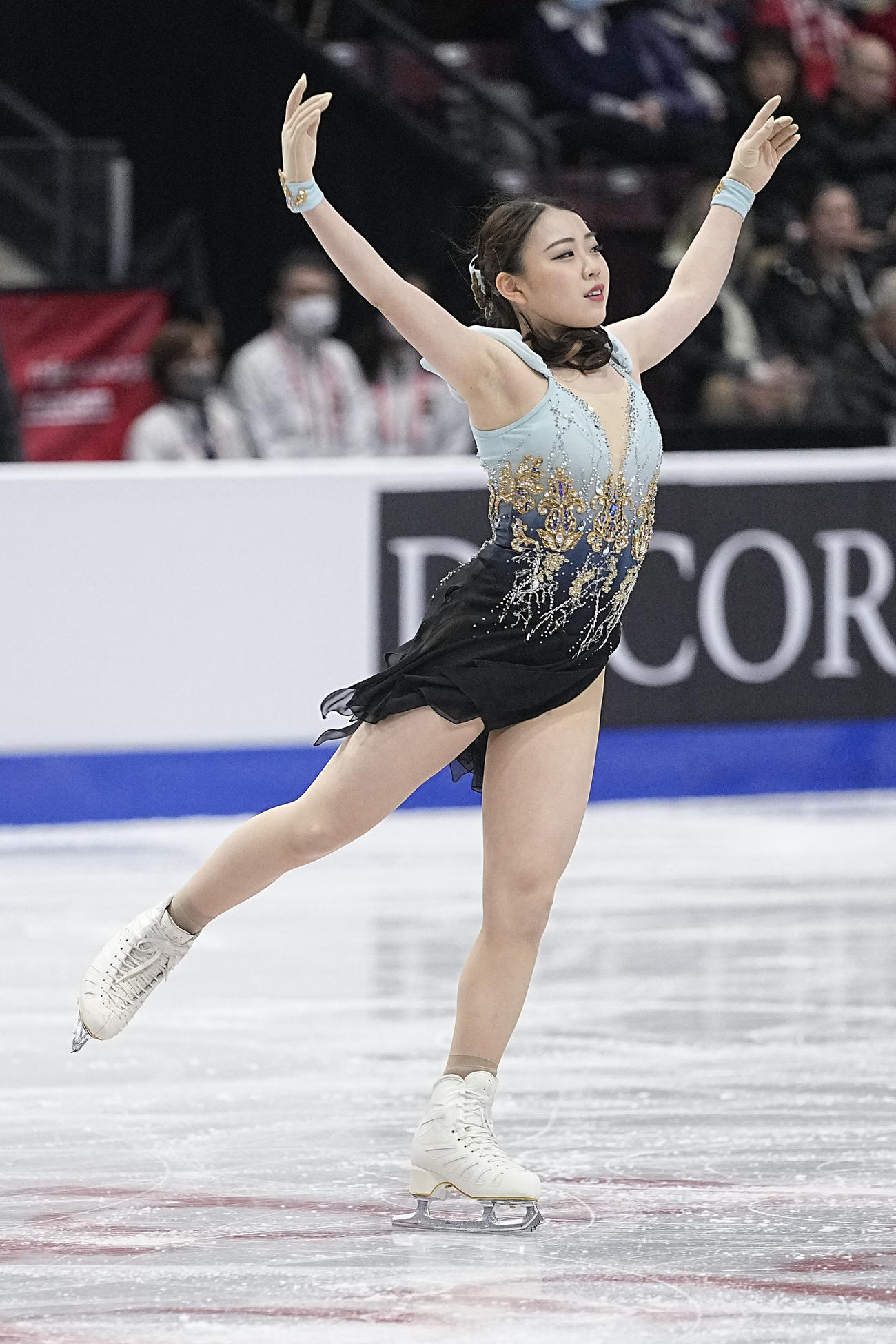 グランプリ（GP）シリーズ第2戦スケートカナダ　女子フリー　演技する紀平梨花（USA TODAY＝ロイター）