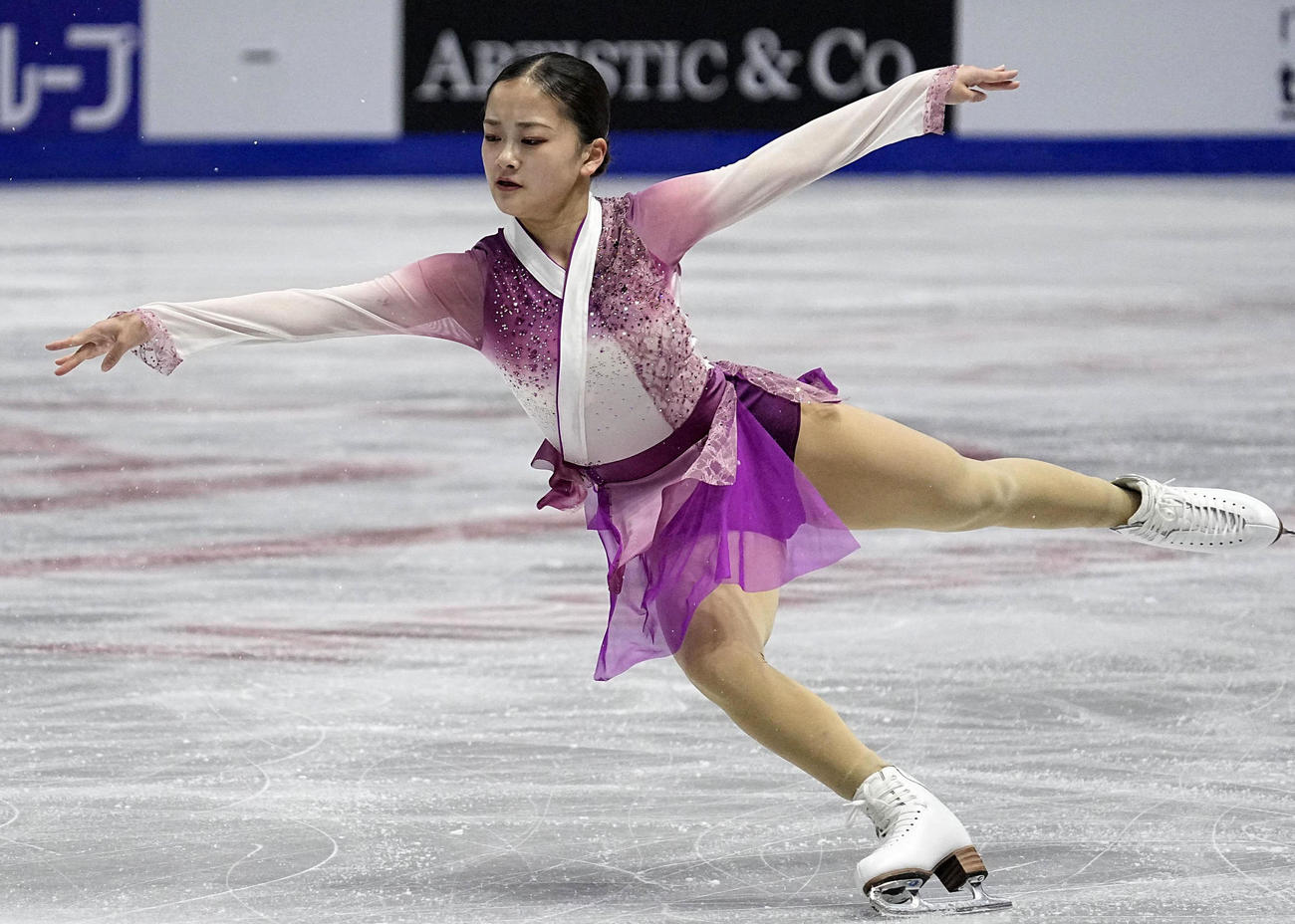 女子フリーの演技をする渡辺倫果（（USA　TODAY・ロイター）
