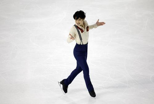 フランス杯、男子SPで2位となった友野一希(ロイター)