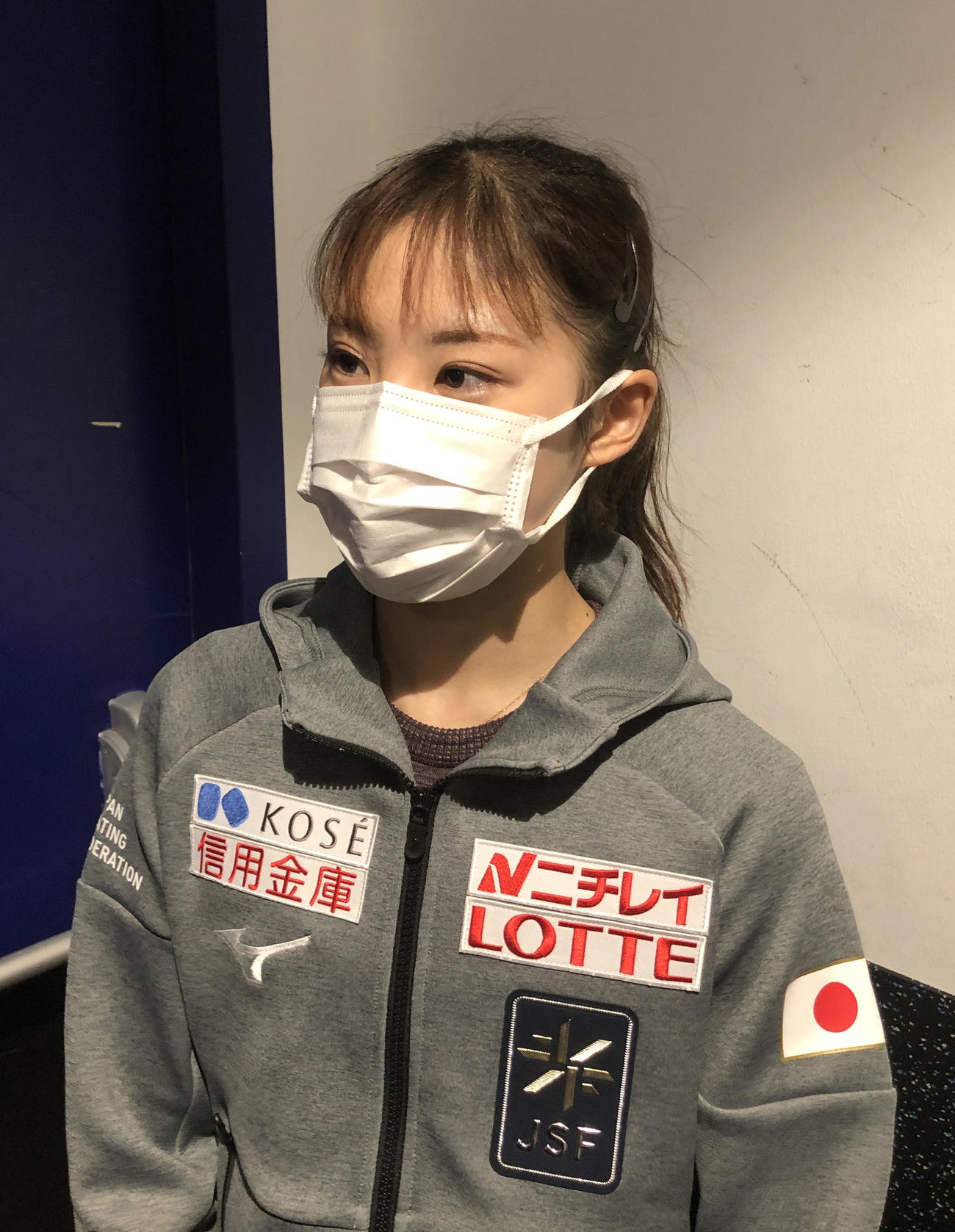 3日、GPシリーズ第3戦フランス杯の公式練習に参加した住吉りをん（撮影・松本愛香通信員）
