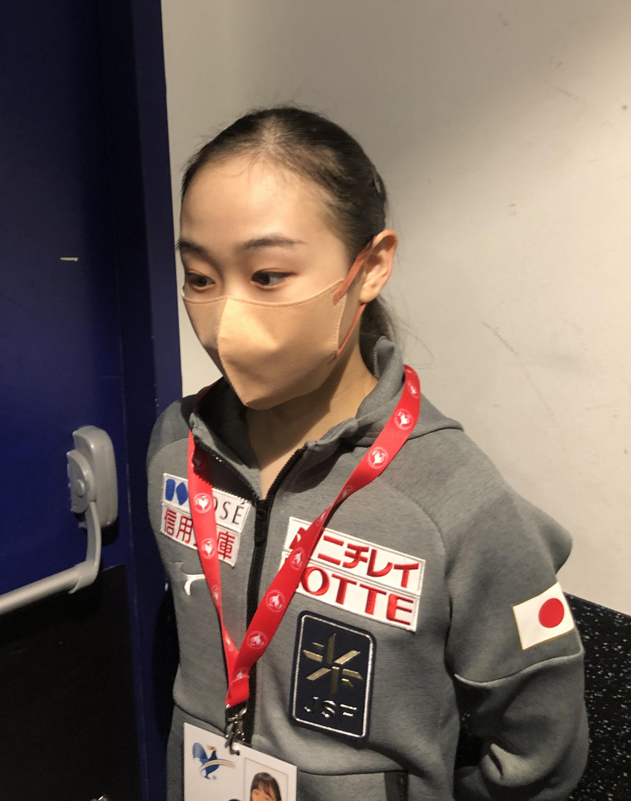 3日、GPシリーズ第3戦フランス杯の公式練習に参加した松生理乃（撮影・松本愛香通信員）