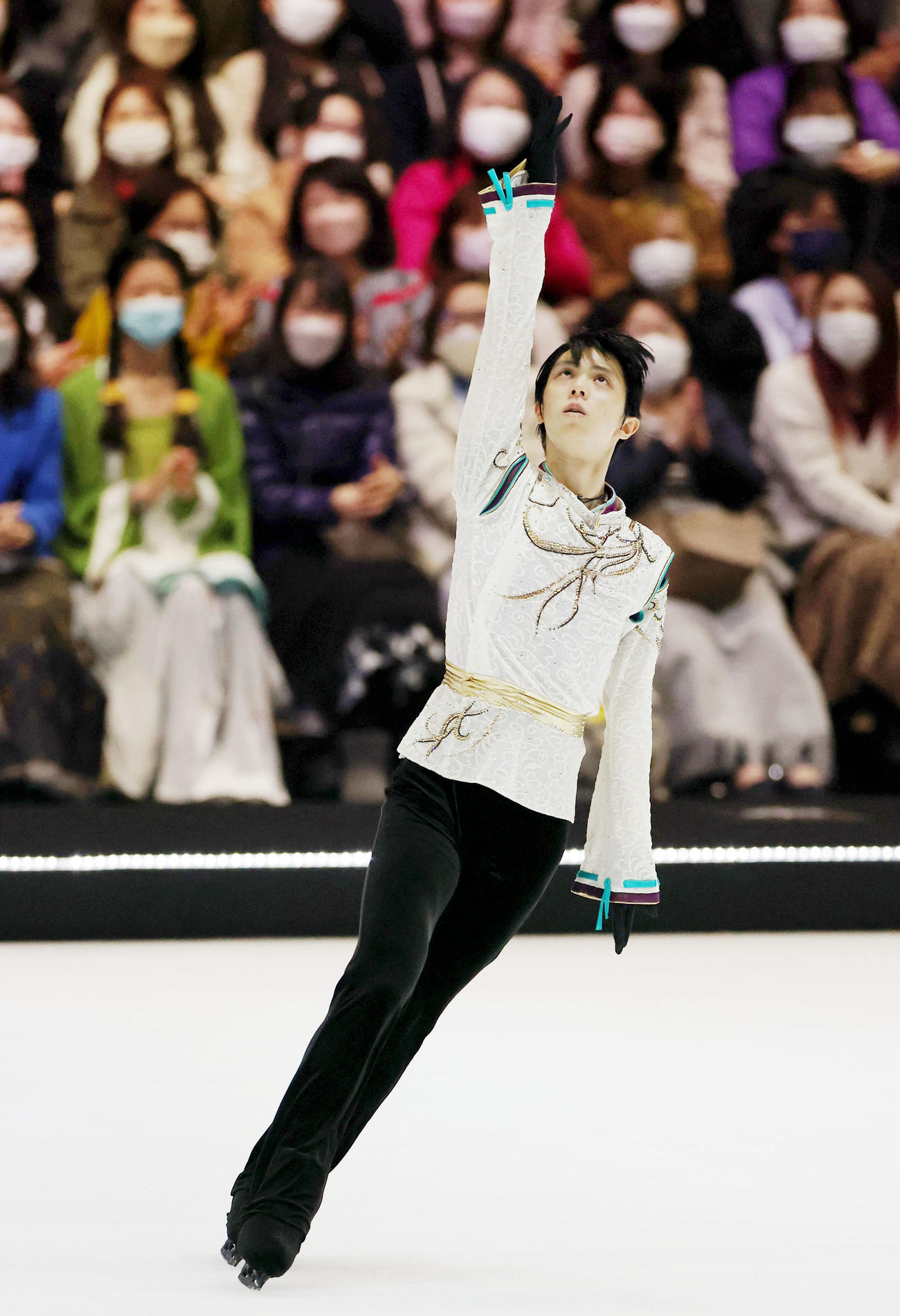 「SEIMEI」を演技する羽生結弦さん（撮影・狩俣裕三）