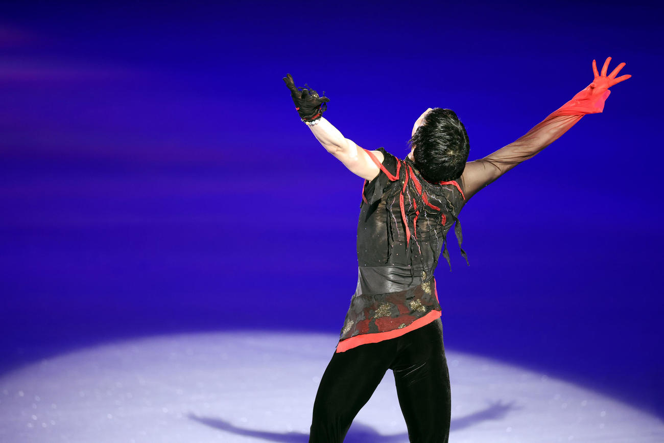 「CHANGE」を演技する羽生結弦さん（撮影・狩俣裕三）