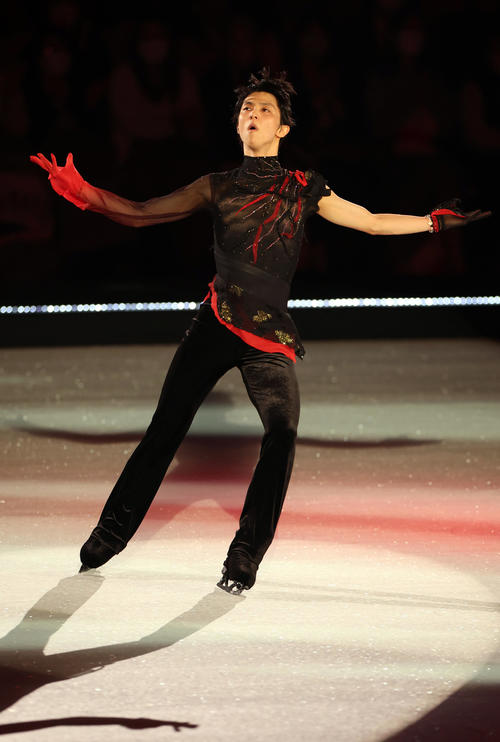 「CHANGE」を演技する羽生結弦さん（撮影・狩俣裕三）