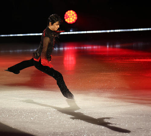 「CHANGE」を演技する羽生結弦さん（撮影・狩俣裕三）