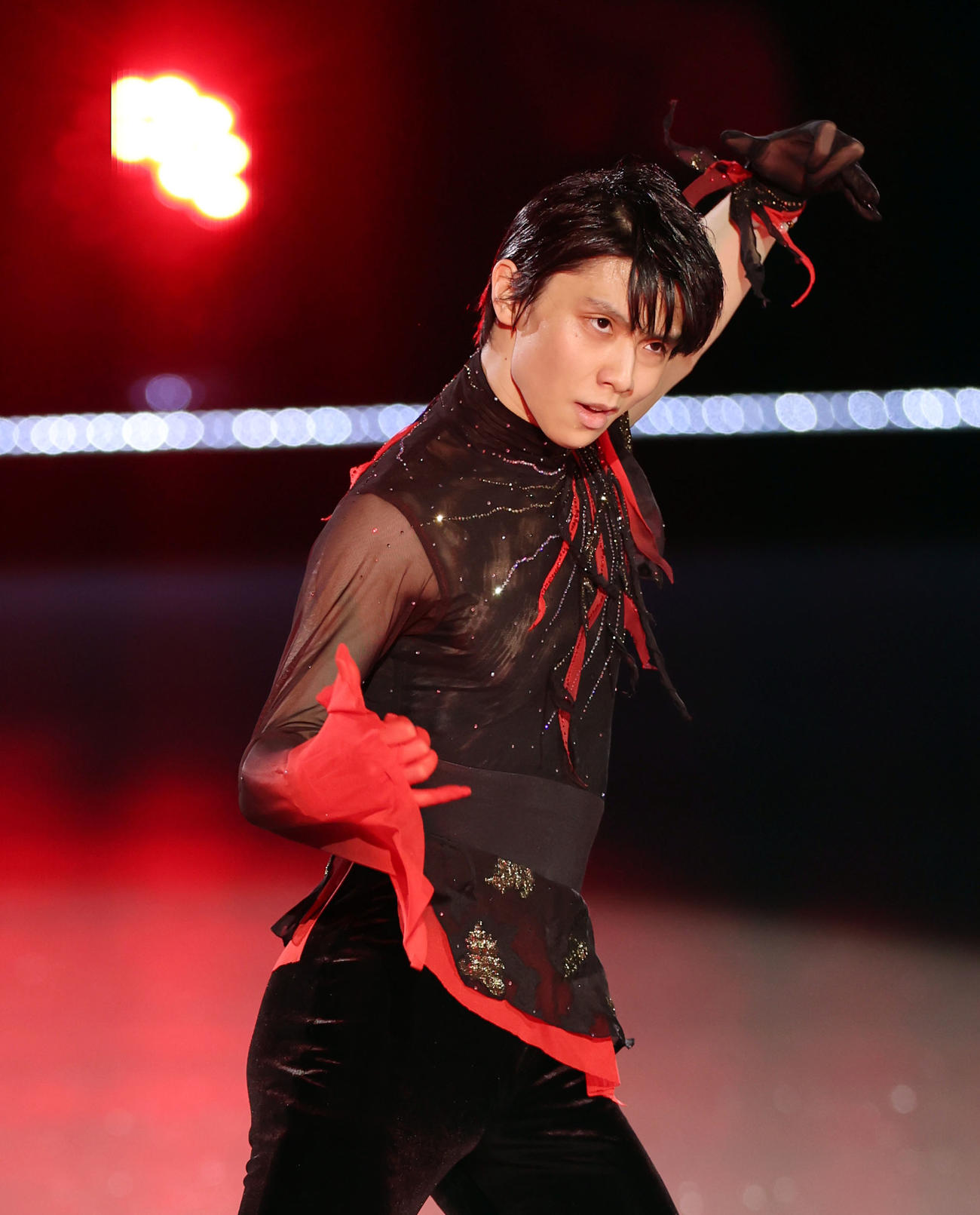 「CHANGE」を演技する羽生結弦さん（撮影・狩俣裕三）