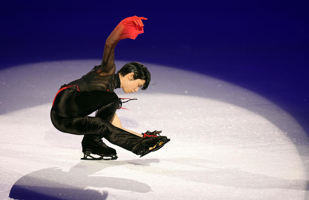 「CHANGE」を演技する羽生結弦さん（撮影・狩俣裕三）