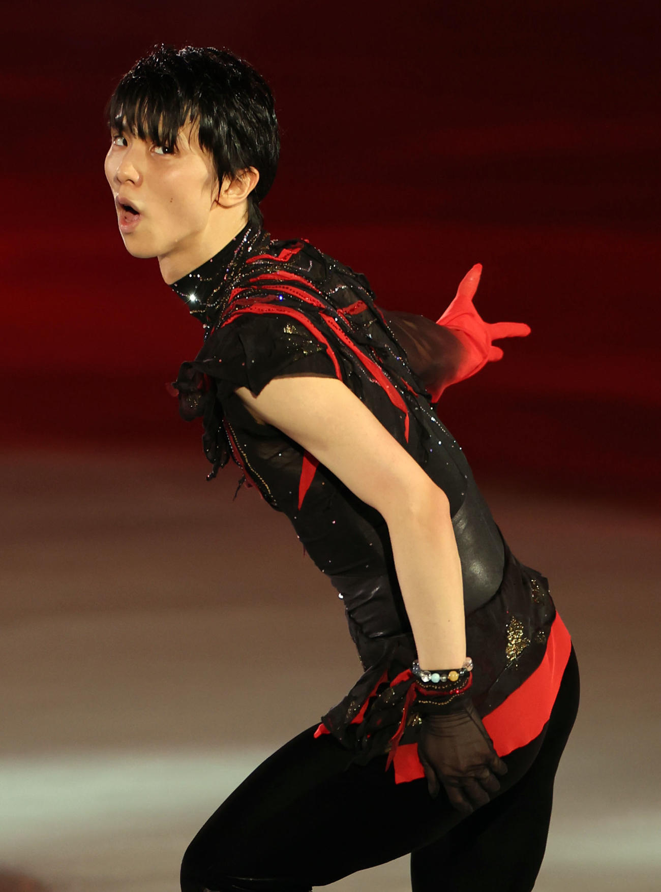 「CHANGE」を演技する羽生結弦さん（撮影・狩俣裕三）