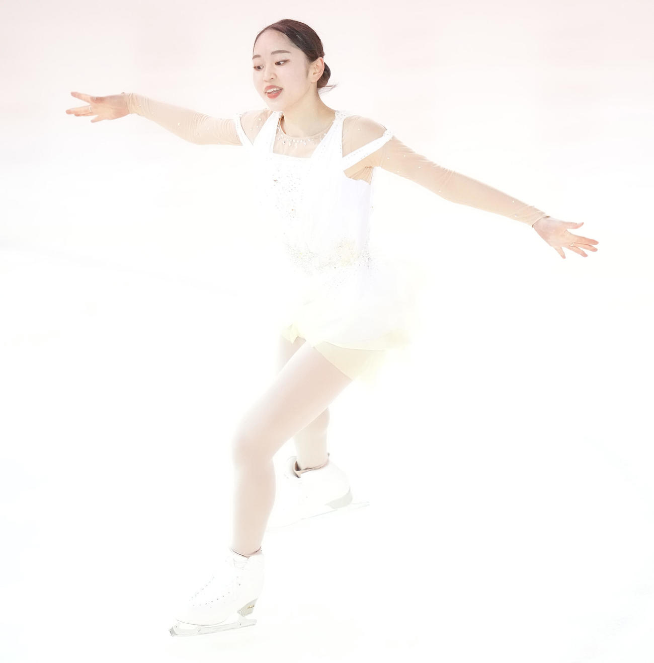 女子フリー　華麗に演技する江川（撮影・鈴木みどり）