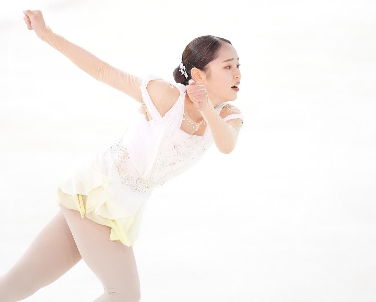 女子フリー　華麗に演技する江川（撮影・鈴木みどり）