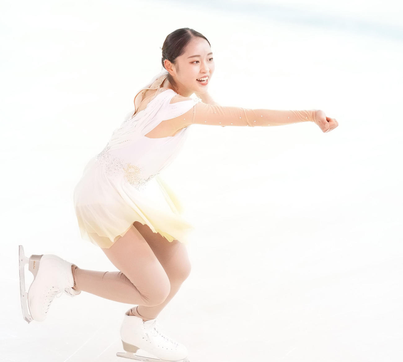 女子フリー　華麗に演技する江川（撮影・鈴木みどり）