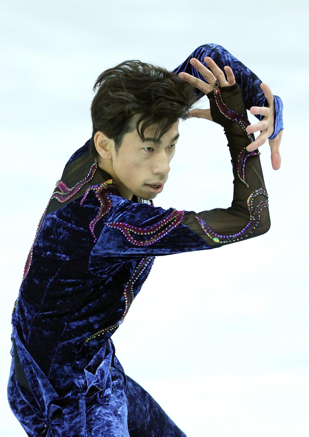 フィギュア国体大阪予選会の成年男子で演技する織田（撮影・上山淳一）
