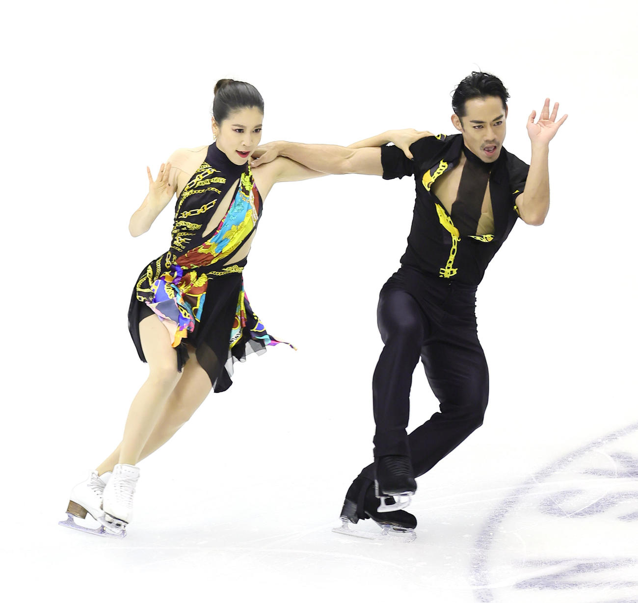 RDで演技する村元（左）、高橋組（撮影・足立雅史）