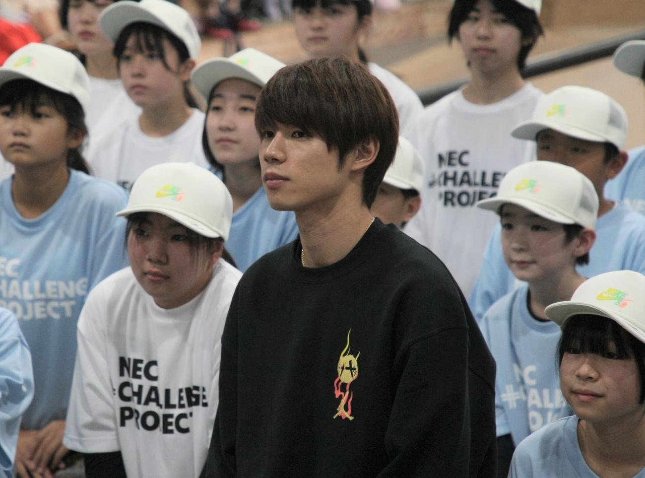 「＋CHALLENGEイベント」に出席した堀米（撮影・藤塚大輔）