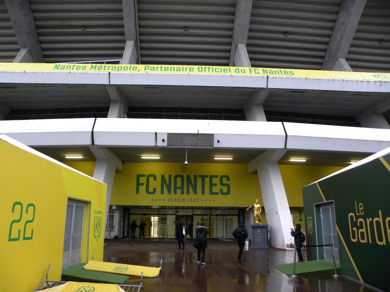 日本が23年W杯フランス大会でアルゼンチン戦に臨むナントのスタッド・ド・ラ・ボージョワール（撮影・松本航）