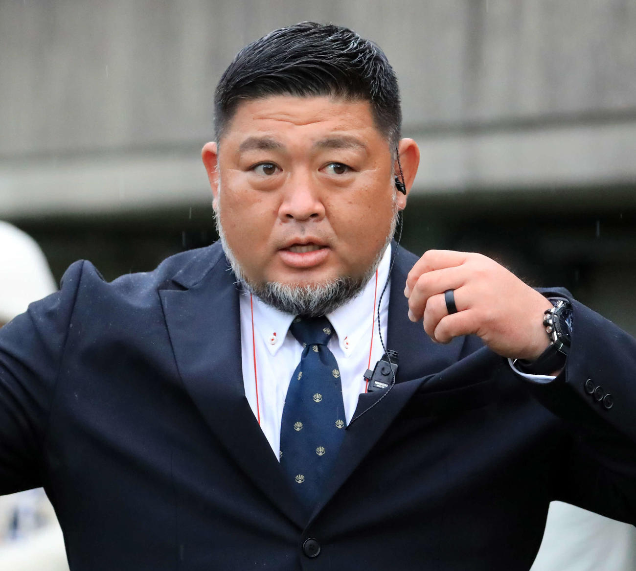 帝京大対明大　帝京大の相馬朋和監督（撮影・浅見桂子）