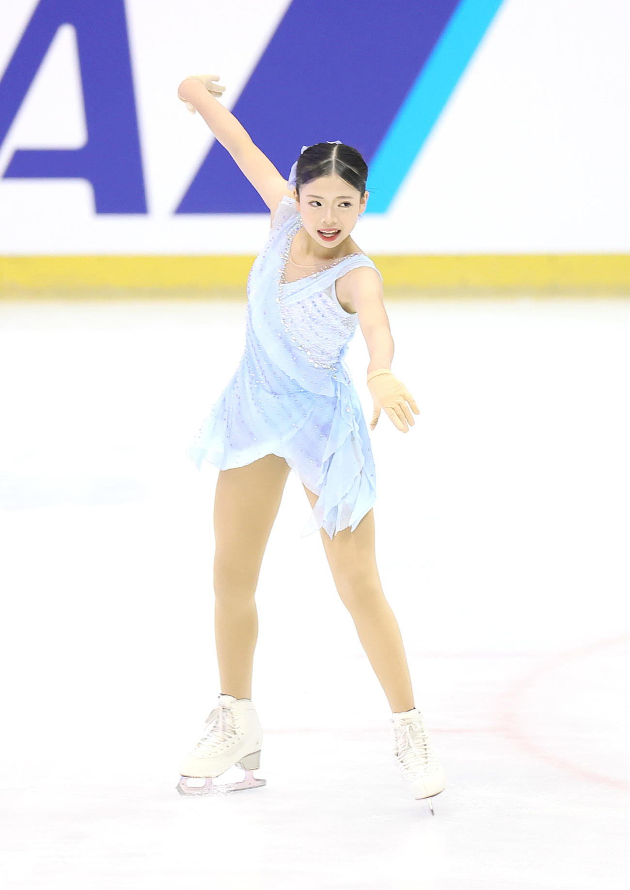 ジュニア女子SPで演技する柴山（撮影・足立雅史）