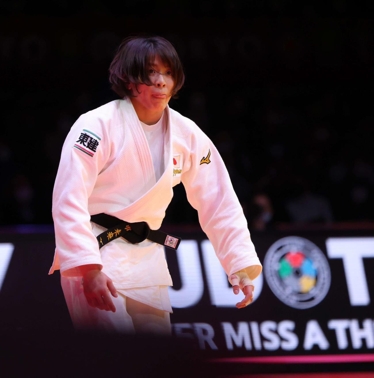 女子63キロ級で優勝する高市（撮影・河田真司）
