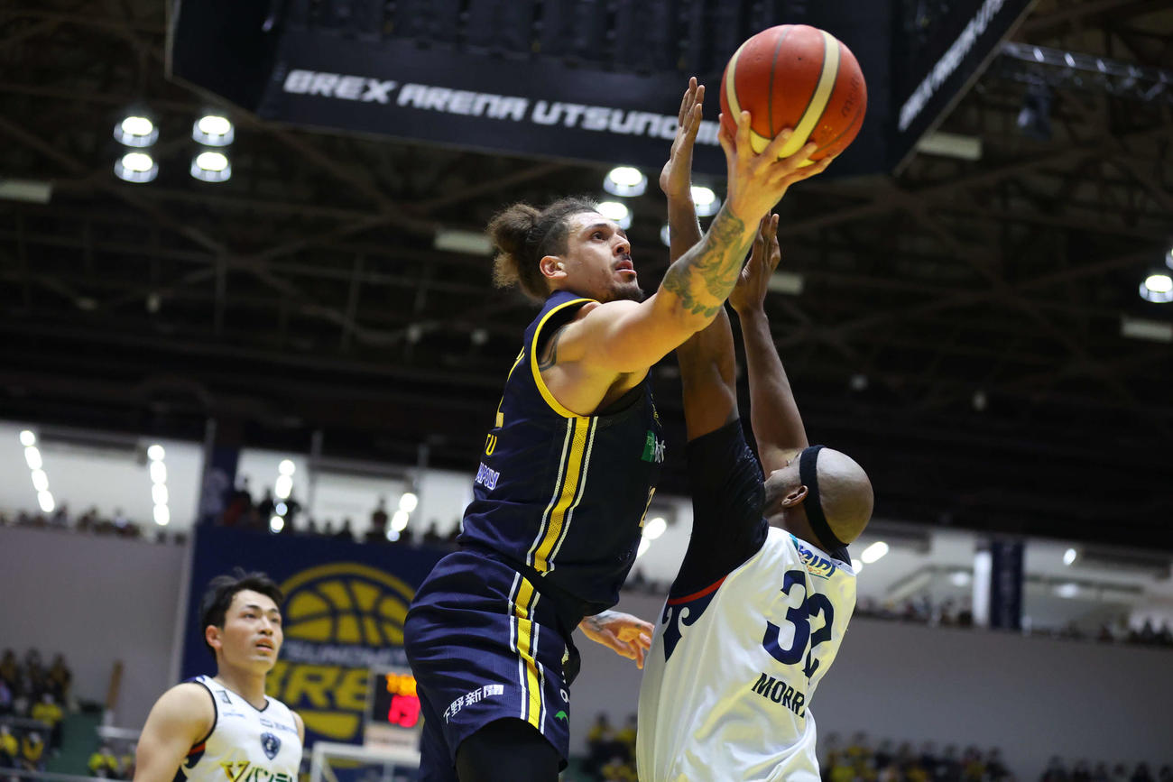 宇都宮対横浜　宇都宮はホームで痛い連敗を喫した（コピーライトBLEAGUE）