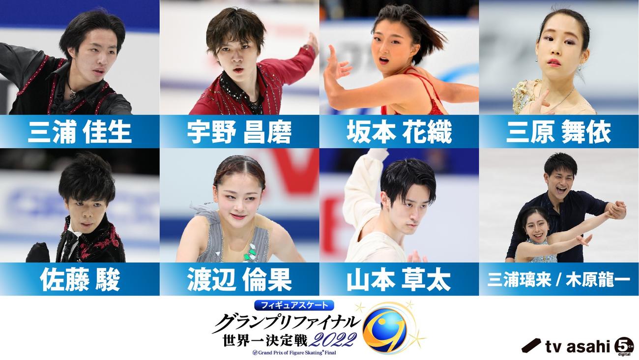 テレビ朝日はフィギュアスケートのグランプリ（GP）ファイナルを3夜連続でオンエアする（同局提供）