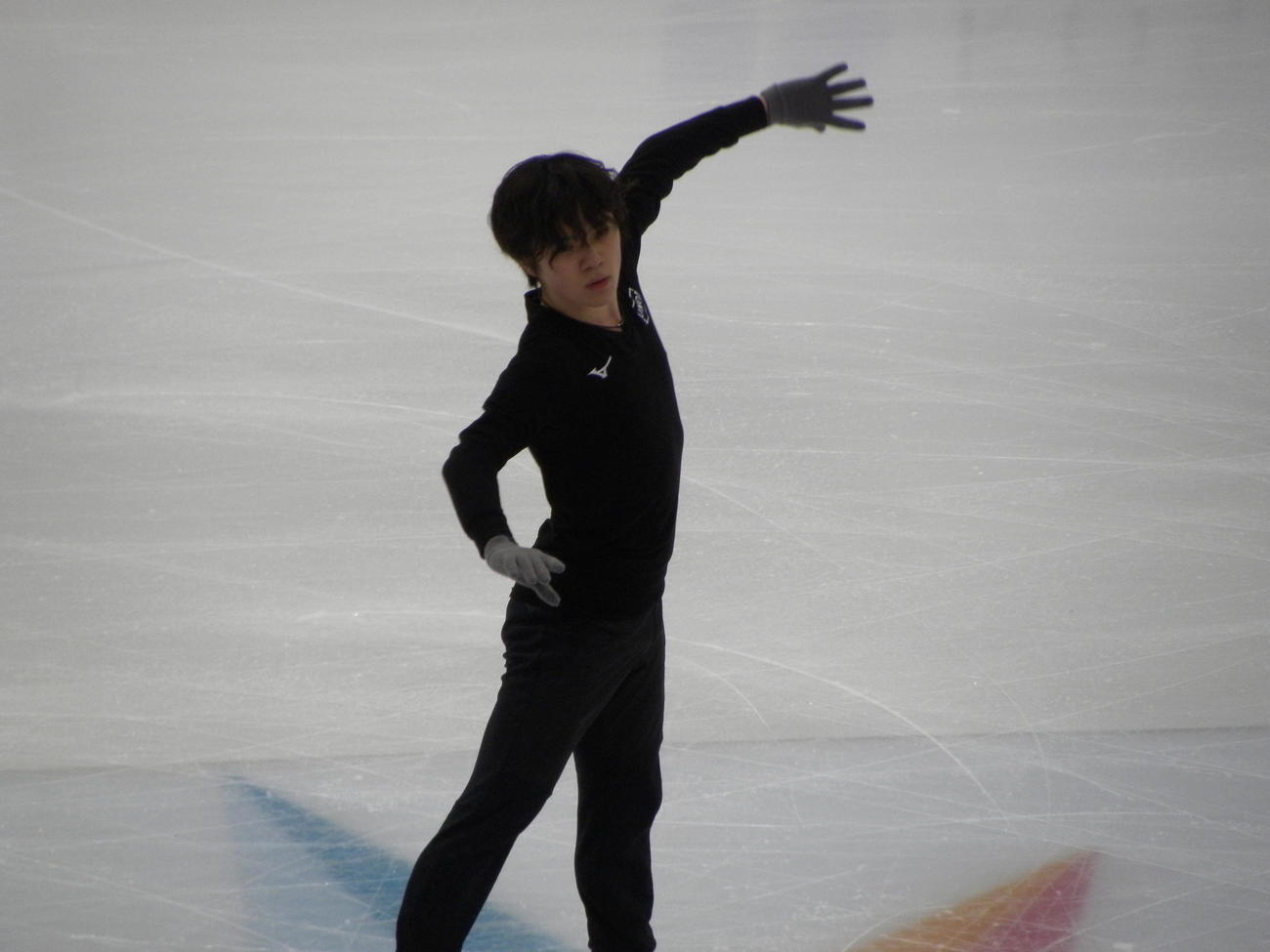 グランプリ（GP）ファイナルの公式練習に臨んだ宇野昌磨（撮影・松本航）