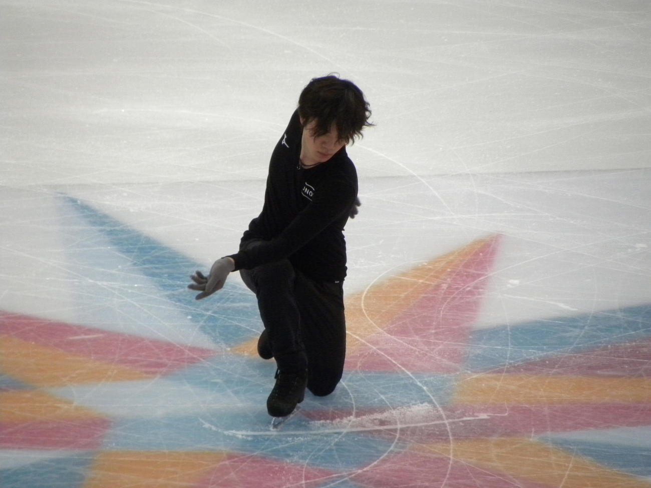 グランプリ（GP）ファイナルの公式練習に臨んだ宇野昌磨（撮影・松本航）