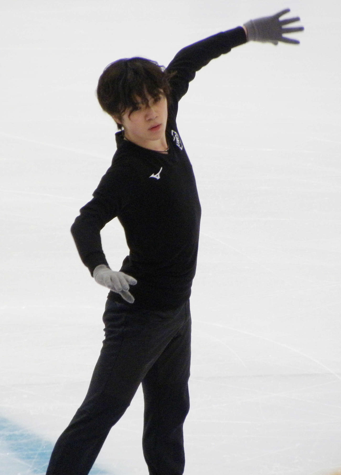 GPファイナルの公式練習に臨んだ宇野昌磨（撮影・松本航）