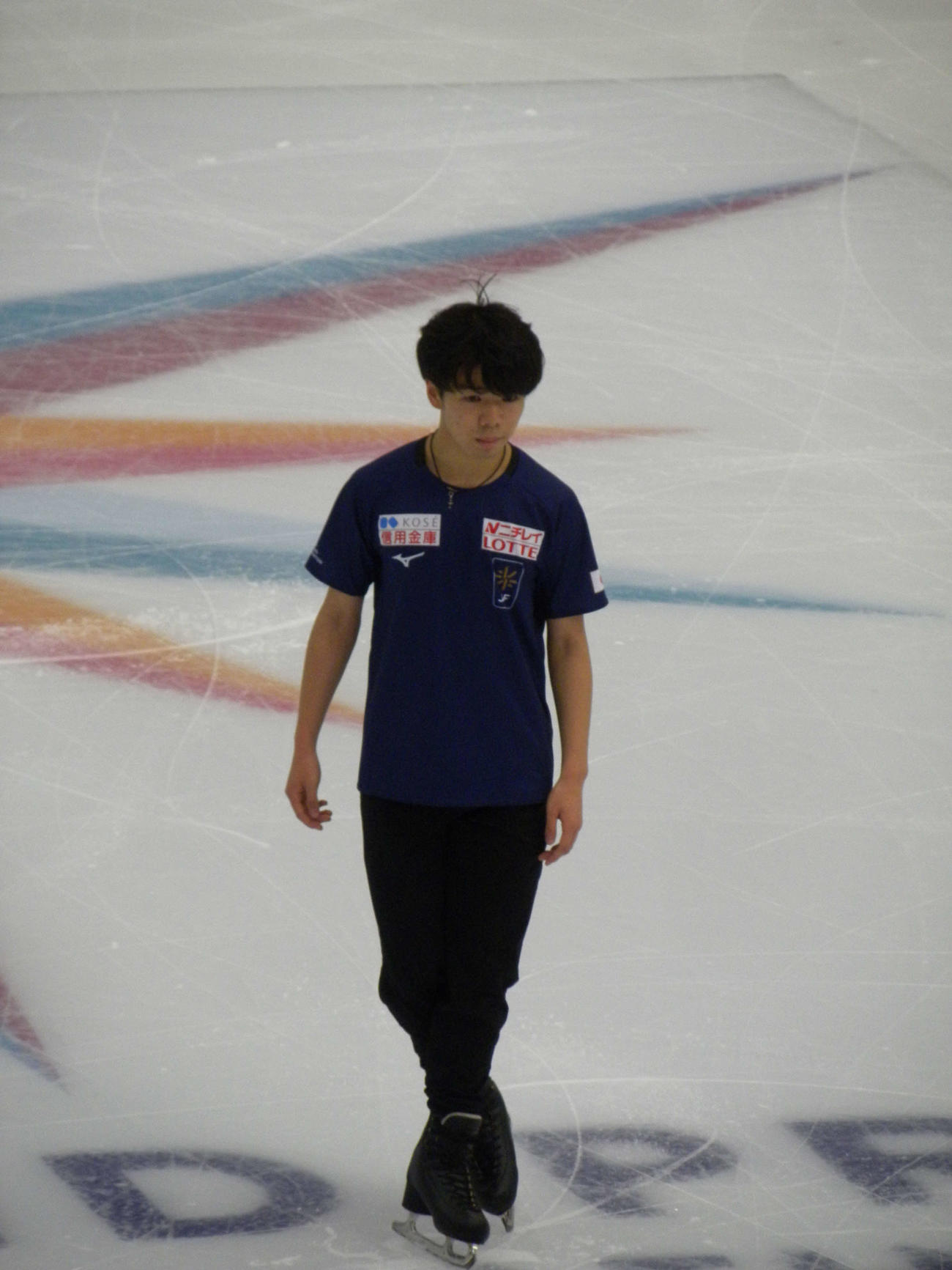 グランプリ（GP）ファイナルの公式練習に臨んだ佐藤駿（撮影・松本航）