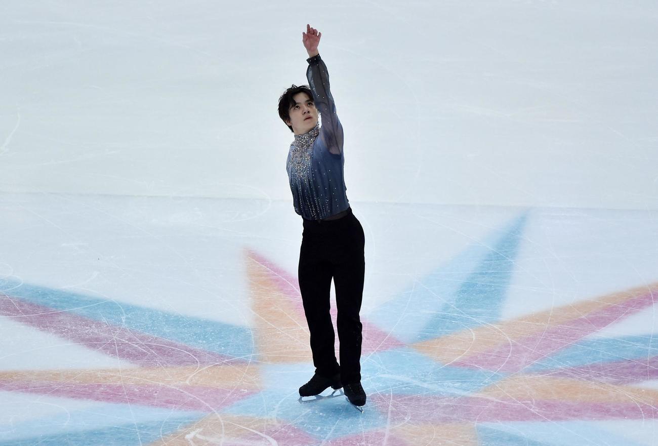 GPファイナル　男子フリーで演技する宇野昌磨(ロイター)