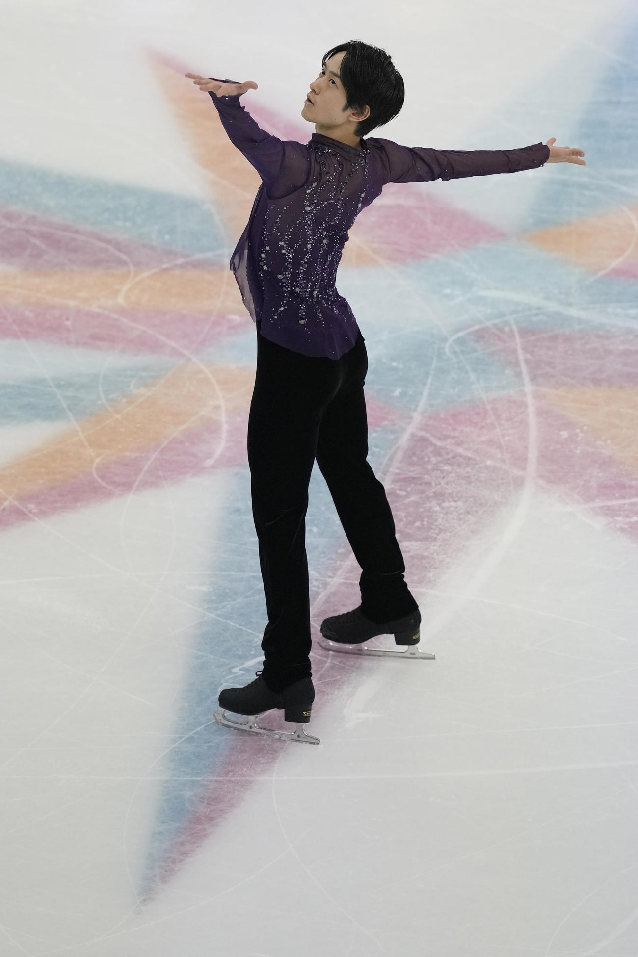 GPファイナル男子フリーでの山本草太の演技（AP）