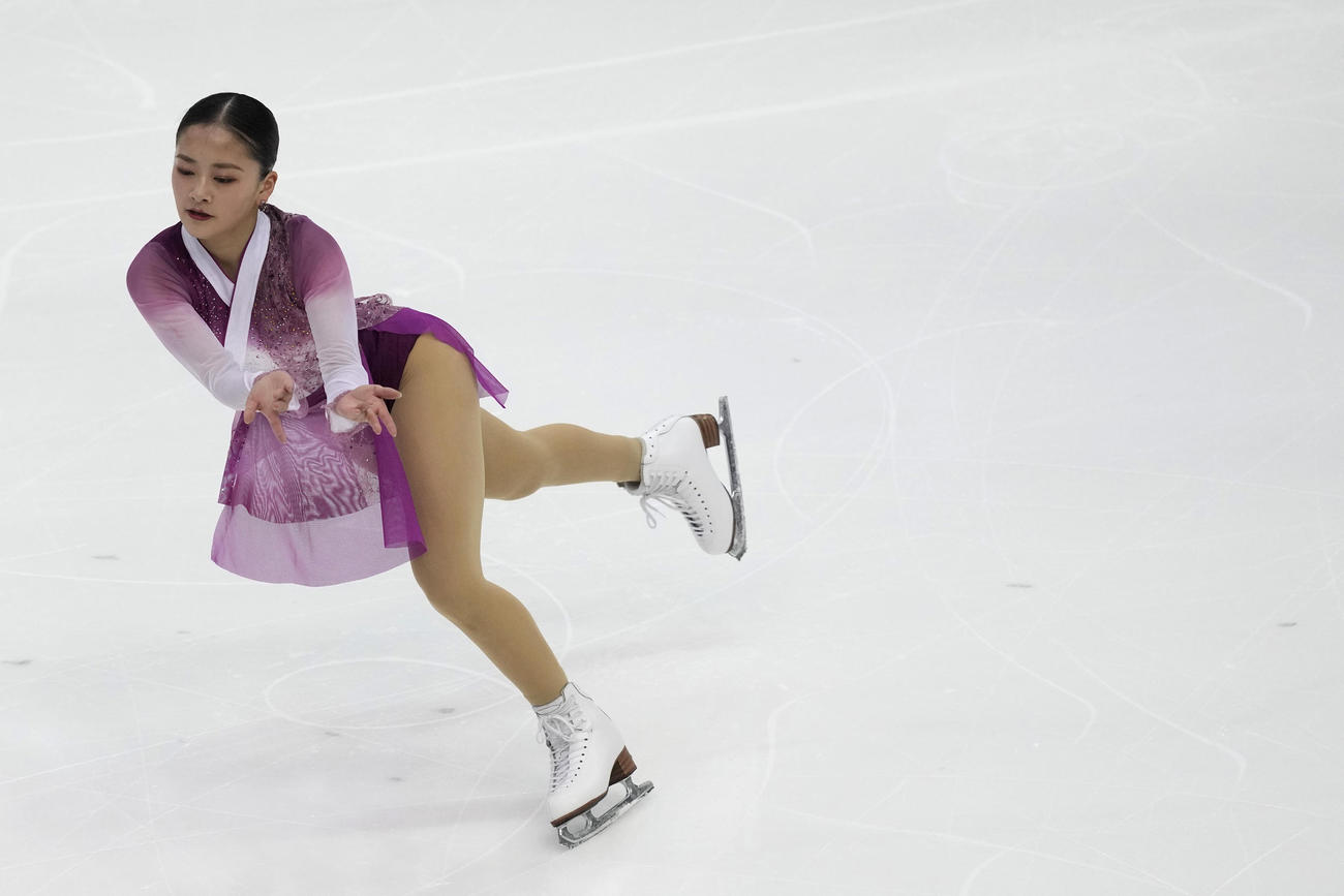 グランプリ（GP）ファイナル　女子フリー　演技する渡辺倫果（AP）