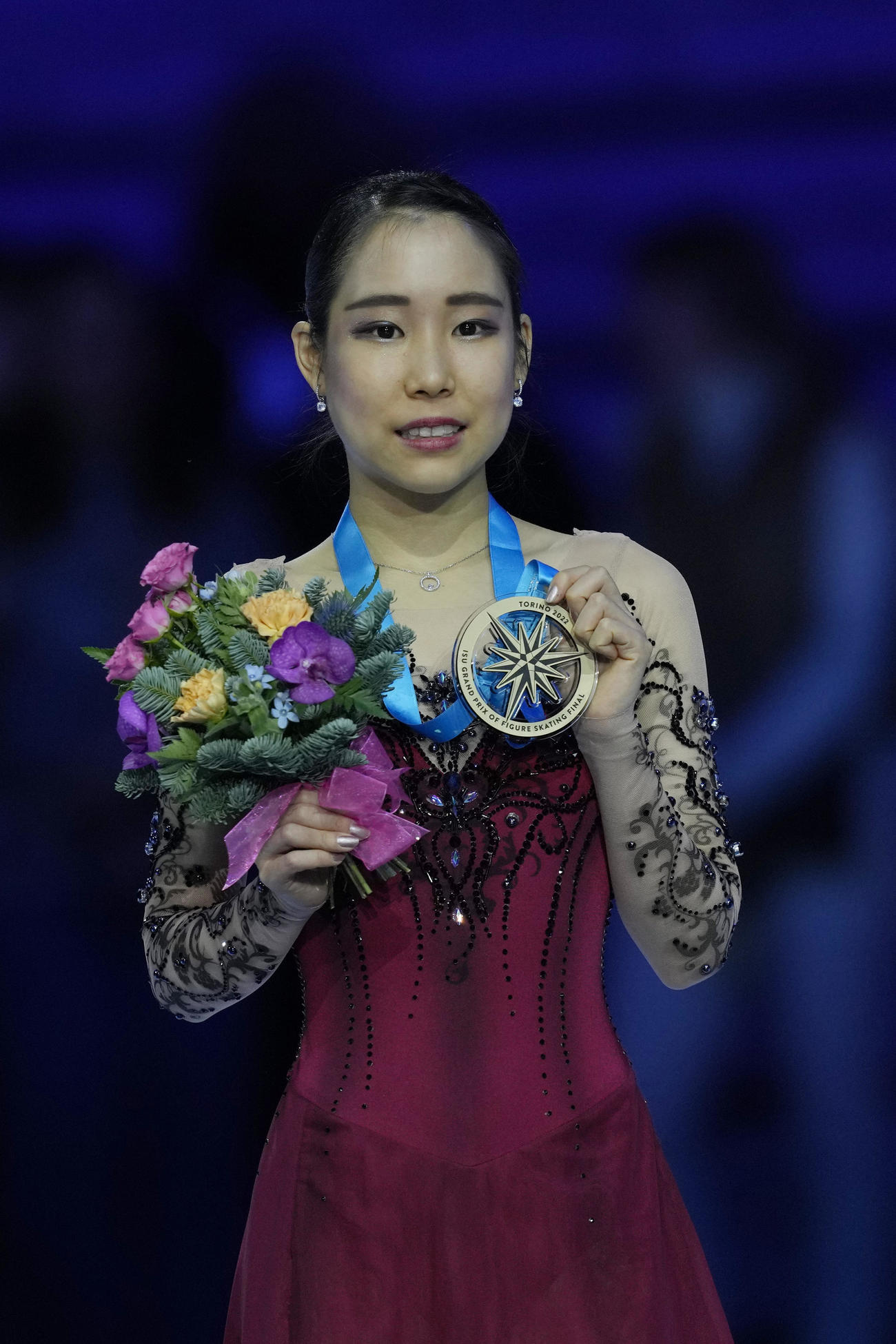 グランプリ（GP）ファイナル　女子フリー　逆転で初優勝した三原舞依（AP）