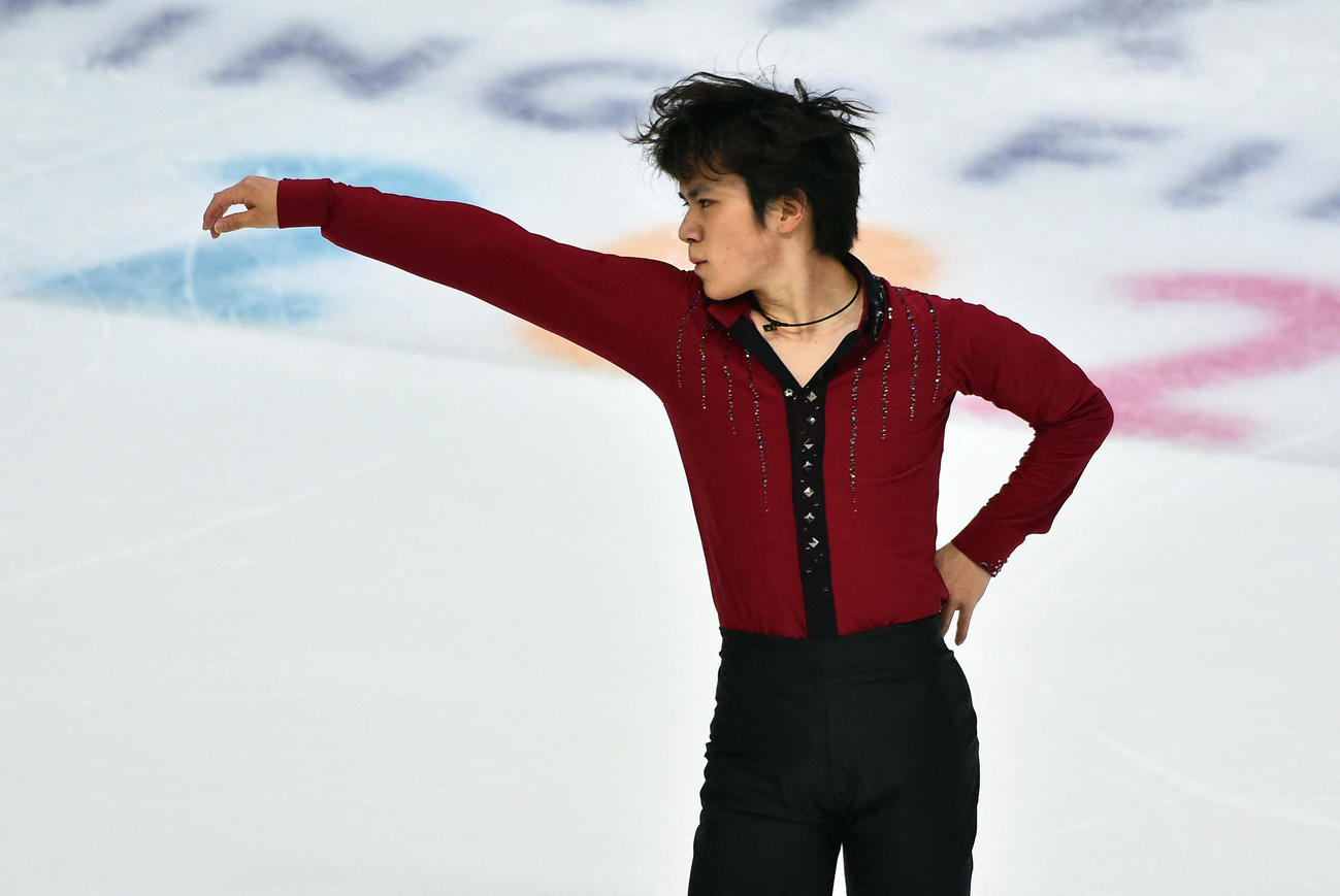 SPで演技をする宇野昌磨（ロイター）