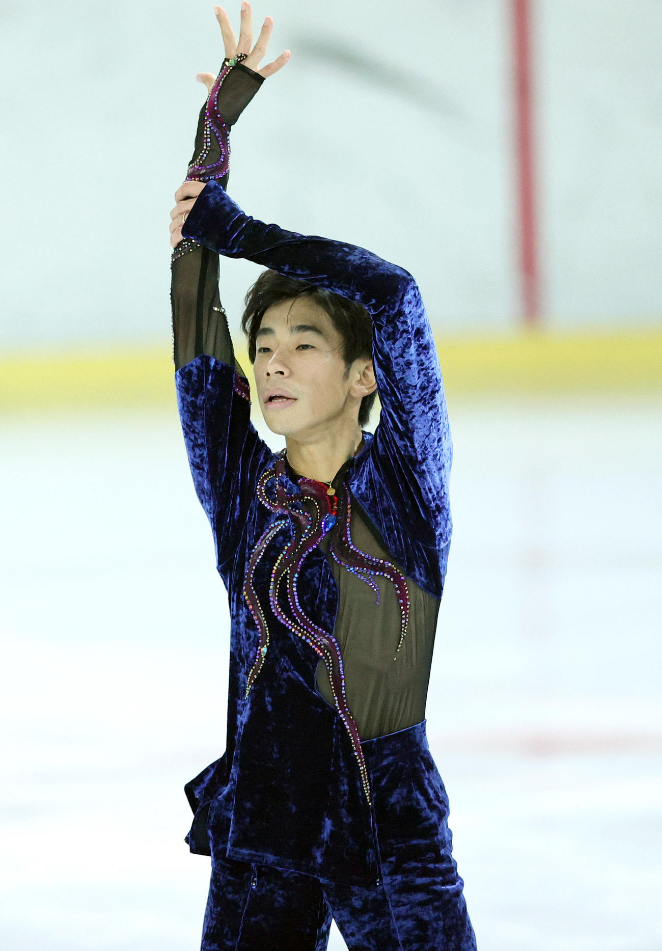 フィギュア国体大阪予選会の成年男子で演技する織田信成（2022年11月12日撮影）