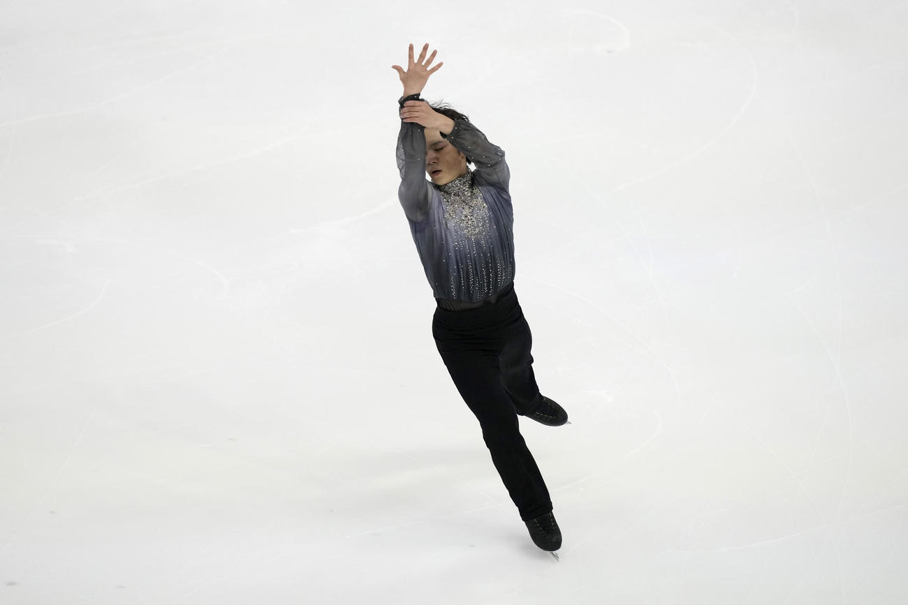 GPファイナル男子フリーでの宇野昌磨の演技（AP）