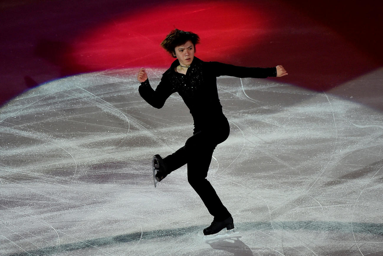 エキシビションで演技する宇野昌磨（ロイター）