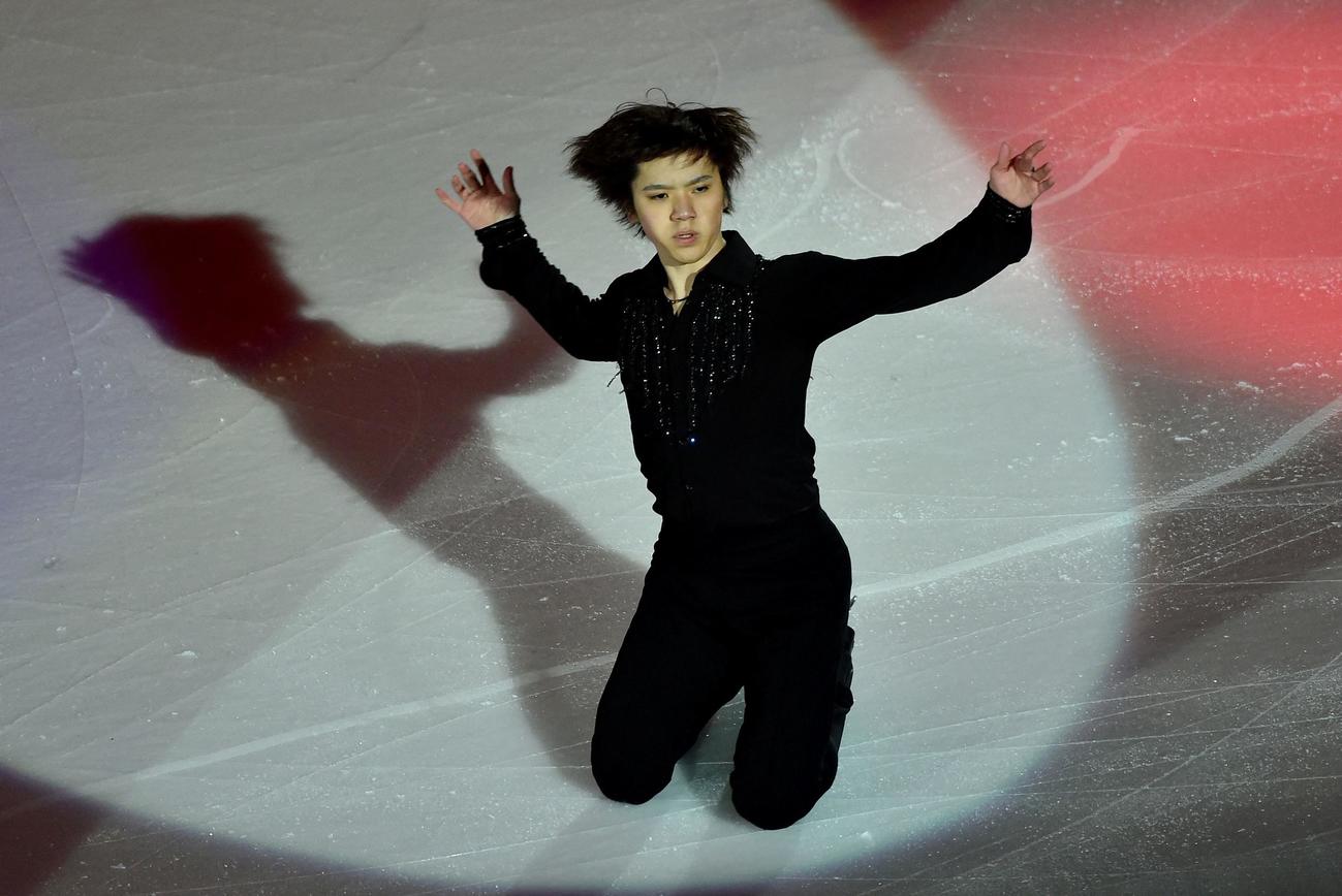 エキシビションで演技する宇野昌磨（ロイター）